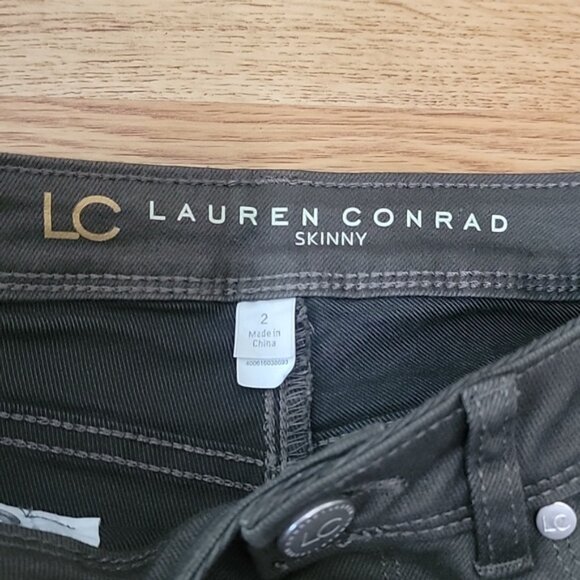 Lauren Conrad Green Skinny Pants Jeans Size 2 NWT - Picture 4 of 9